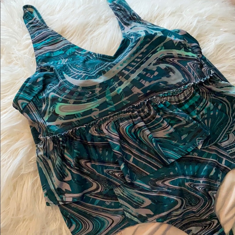 NWOT Kortni Jeane tank and extra high waist bottom